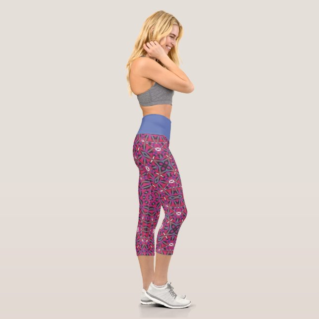Leggings Capri Le kaléidoscope du volume neuf art trois (Droite)