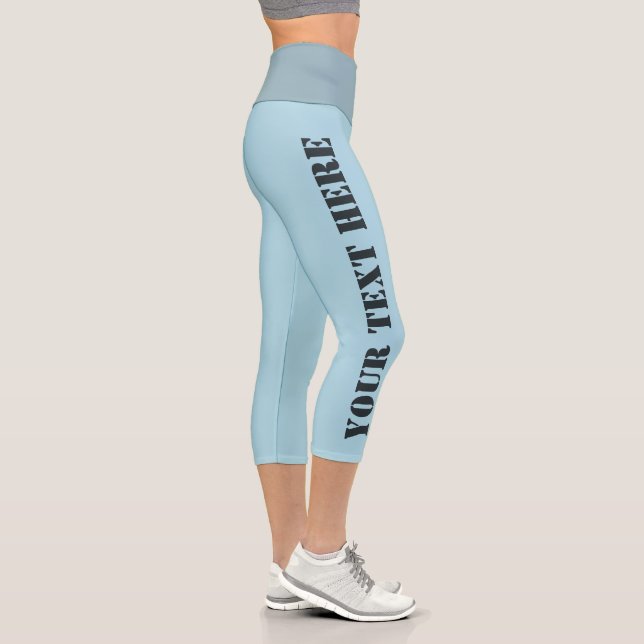 Leggings Capri Légendes capri bleu clair personnalisables (Droite)
