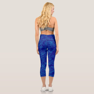 Leggings Capri Légendes du navigateur bleu
