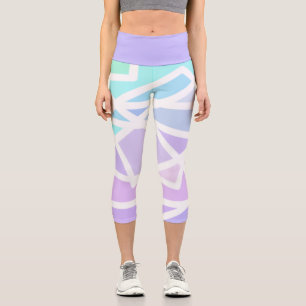 Leggings Capri Legs Capri géométriques à dégradé arc-en-ciel