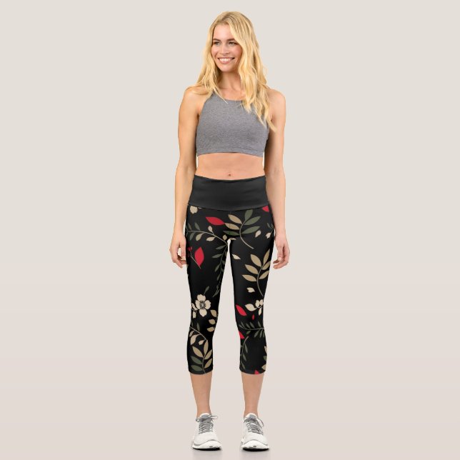 Leggings Capri Légumineuses à taille élevée (Recto)