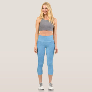 Leggings Capri Légumineuses en daim bleu (sosie)