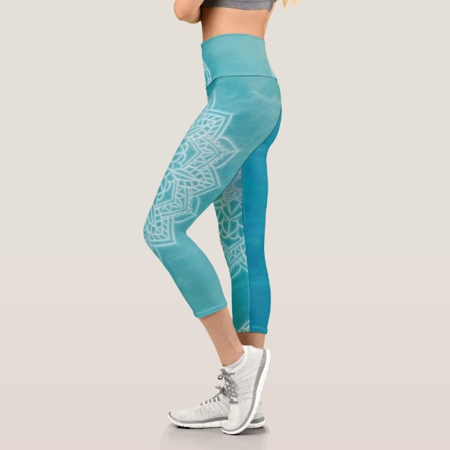 Leggings Capri Légumineuses jambières de mandala capri (Gauche)