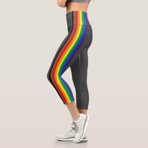 Leggings Capri Lgbtq rainbow stripes gay philly orgueil drapeau g