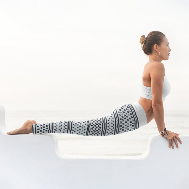 Leggings Capri Lignes Abstraites (Créateur téléchargé)