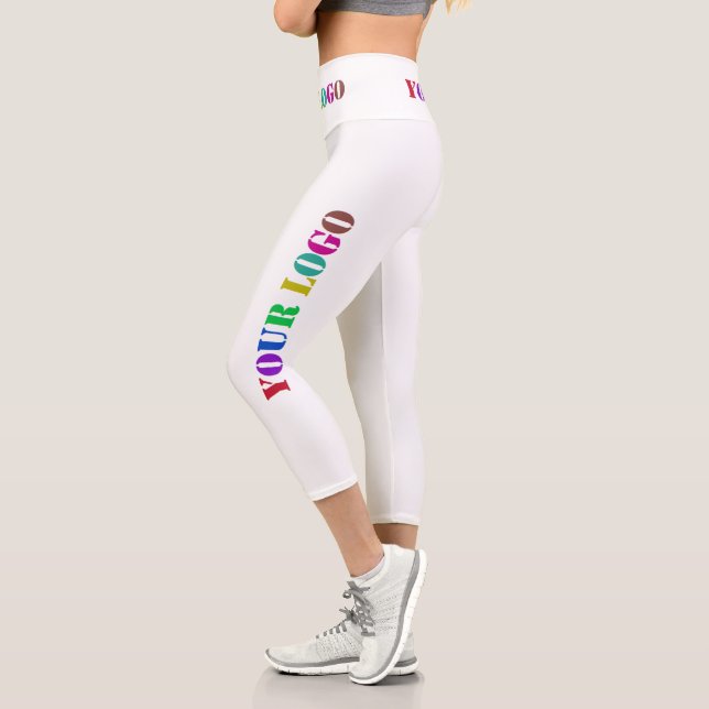 Leggings Capri Logo Personnalisé Promotionnel Business (Gauche)