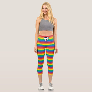Leggings Capri Logo Rainbow Superman