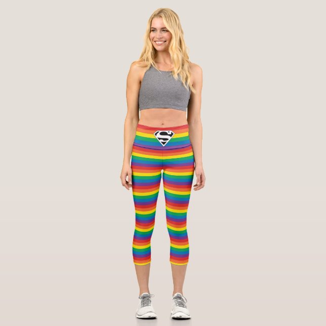 Leggings Capri Logo Rainbow Superman (Recto)