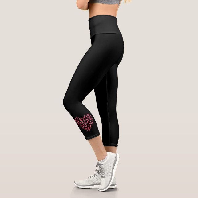 Leggings Capri Love Girls Gymnastique - Silhouette Heart (Gauche)