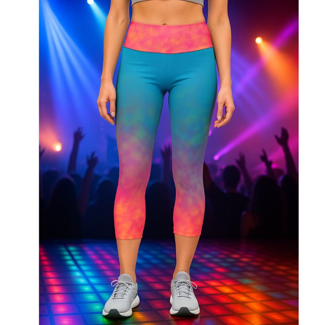Leggings Capri Lumière néon résiduelle (Créateur téléchargé)
