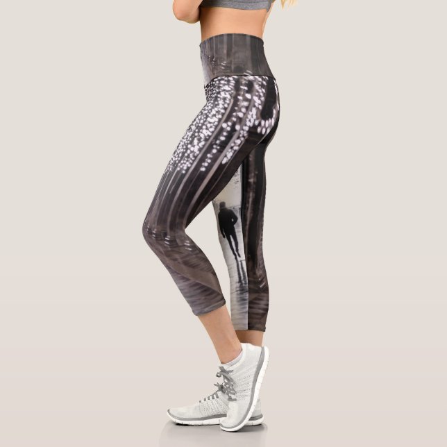 Leggings Capri Lumière, ombres et symétrie - sépia (Gauche)
