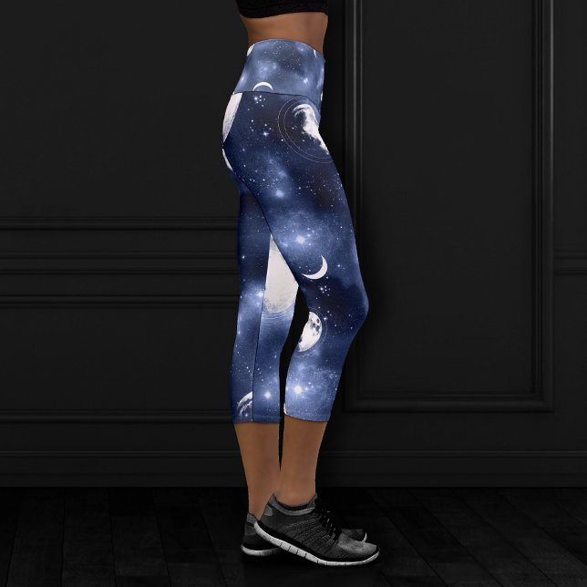 Leggings Capri Luminosité de la lune | Phases de la lune dans les (Créateur téléchargé)