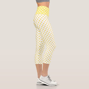 Leggings Capri Maïs Cercles Pois Jaunes