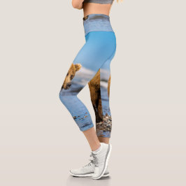 Leggings Capri Maman ours regarde ses deux enfants