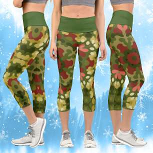 Leggings Capri Mandala de Noël rétro