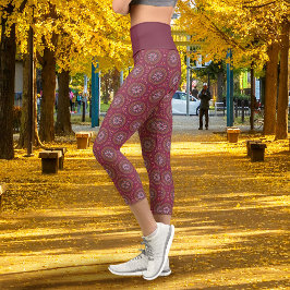 Leggings Capri Mandala Magenta