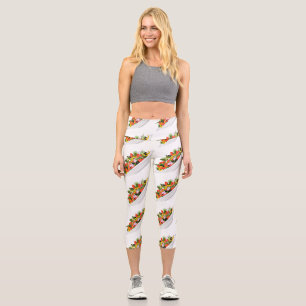 Leggings Capri Mangez plus de plantes frais motivation salade let