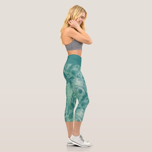 Leggings Capri Marbre vert (Droite)