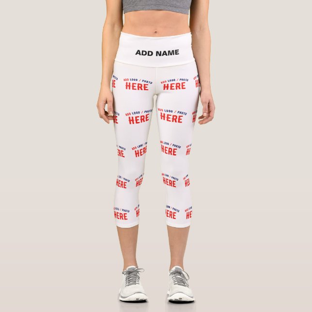LEGGINGS CAPRI MARQUE BLANCHE MODERNE ET PERSONNALISABLE VÉRIFIÉE (Recto)