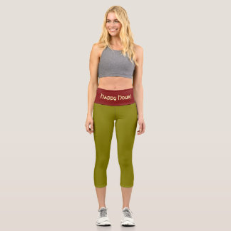 Leggings Capri "MARTINI OLIVE" PERSONALISE High-Waist