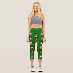 Leggings Capri mauvais Noël père Noël zombie gothmas