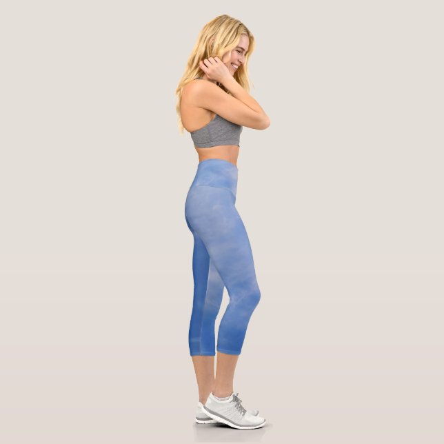 Leggings Capri Mesdames Sporty Chic Activewear Blue Sky (Droite)