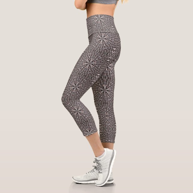 Leggings Capri Métal Maillé Argent (Gauche)