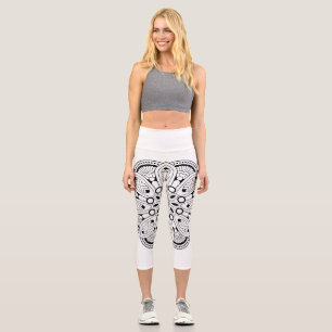 Leggings Capri Mindfulness Mandala Design High Waising Capris