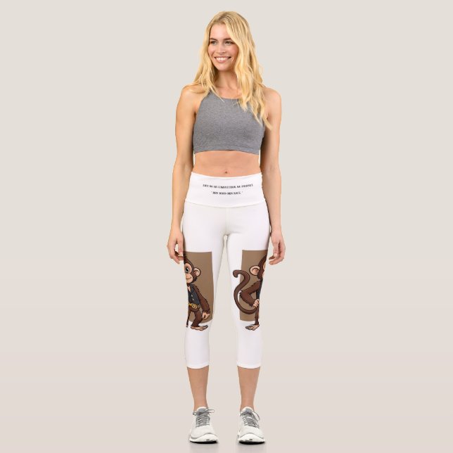 Leggings Capri Minimal Monkey – Calm Motion High Waisted Capris (Recto)