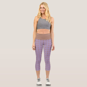 Leggings Capri mocha motif haute taille Yoga Capris
