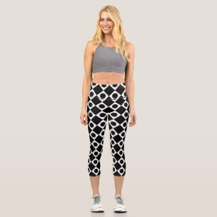 Leggings Capri Mod Retro 60's Noir