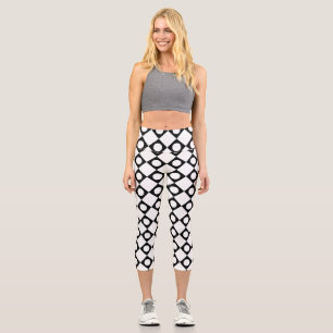 Leggings Capri Mod Retro 60's White