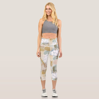 Leggings Capri Modern Abstract Pattern