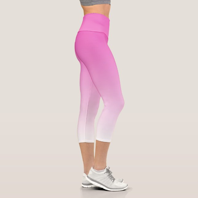 Leggings Capri Moderne Elégant Modèle rose Gradient femmes Meille (Droite)