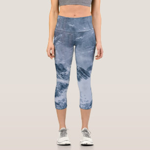 Leggings Capri Montagnes neige et brouillard