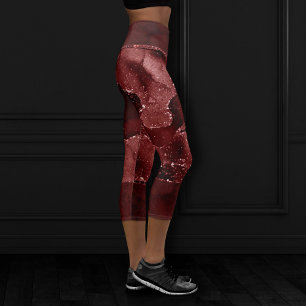 Leggings Capri Moody Agate   Henné sang rouge grenat bijou ton