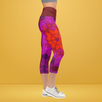 Mosaic Kaleidoscope Fleur violet rose et jambe rou