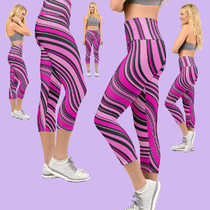 Leggings Capri Motif Abstrait coloré