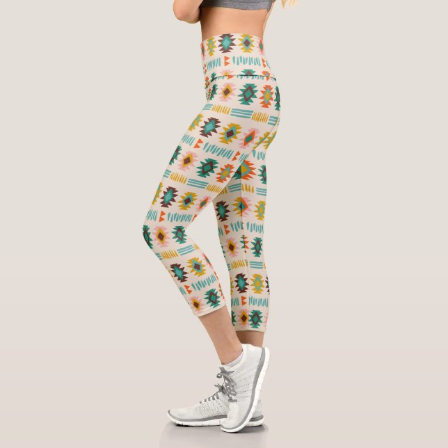 Leggings Capri Motif amérindien Navajo (Gauche)