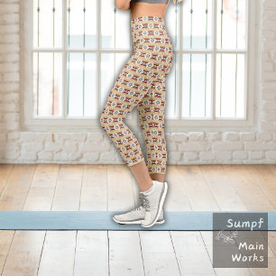 Leggings Capri Motif Brown Mexique inspiré