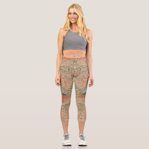 Leggings Capri Motif célèbre des oiseaux de William morris