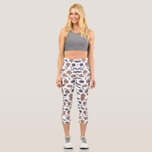 Leggings Capri Motif Citrouille d'Halloween effrayant