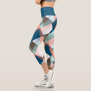 Leggings Capri Motif d'art moderne Abstrait Hip géométrique mos