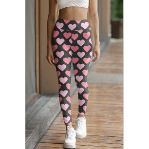 Leggings Capri Motif de coeur d'amour moderne