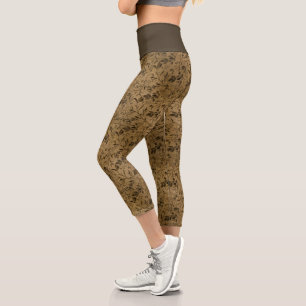 Leggings Capri Motif de feuille de grunge moderne - Capri Legging