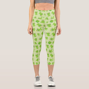 Leggings Capri Motif de grenouille, Grenouilles mignonnes, Grenou