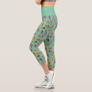 Leggings Capri Motif de l'autocollant rétro Goonies