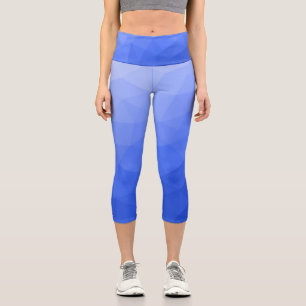 Leggings Capri Motif de maillage géométrique dégradé bleu foncé