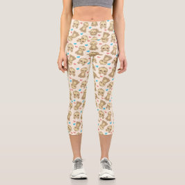 Leggings Capri Motif De Parfums, Mignons Parfums, Coeurs