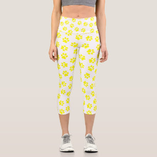 Leggings Capri Motif De Pâtes, Patrouilles De Chien, Paws Jaunes